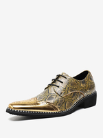 Chaussures habillées pour homme en cuir PU de qualité à bout pointu et sangle réglable
