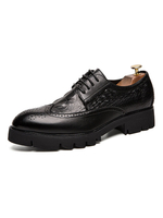 Chaussures Habillées Pour Homme Fantastique Bout Pointu À Lacets En Cuir PU Chaussures Décontractées