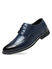 Chaussures habillées pour homme élégant à bout rond en cuir PU réglable