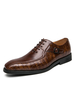 Chaussures habillées pour homme élégant bout carré sangle réglable en cuir PU café marron chaussures de costume