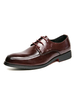 Chaussures habillées pour homme élégant bout rond slip-on en cuir PU chaussures de costume marron