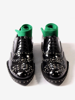 Chaussures habillées pour homme élégantes à bout rond en cuir de vache