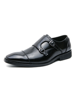 Chaussures Habillées Pour Homme Modernes Bout Carré Sangle Réglable En Cuir PU