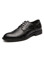 Chaussures habillées pour homme modernes bout pointu à lacets chaussures décontractées en cuir PU