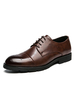 Chaussures habillées pour homme modernes bout pointu à lacets chaussures décontractées en cuir PU