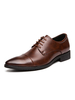 Chaussures habillées pour hommes à bout pointu avec sangle réglable en cuir PU Chaussures de costume marron