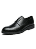 Chaussures habillées pour hommes à bout pointu moderne à lacets en cuir PU
