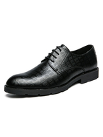 Chaussures habillées pour hommes à bout pointu moderne à lacets en cuir PU