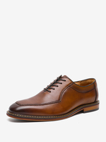Chaussures habillées pour hommes à bout rond en cuir PU Derby Prom Party Chaussures de mariage