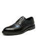 Chaussures habillées pour hommes à bout rond élégant avec sangle réglable en cuir PU Chaussures de costume noires