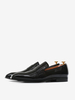 Chaussures habillées pour hommes chaussures modernes à bout rond à enfiler en PU verni pour bal de fin dannée mariage