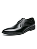 Chaussures habillées pour hommes à la mode avec bride à bout pointu réglable en cuir PU chaussures de costume noires