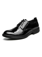 Chaussures habillées pour hommes à la mode avec sangle à bout rond réglable en cuir PU