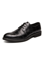 Chaussures habillées pour hommes avec bride à bout rond réglable en cuir PU noir mocassins