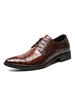 Chaussures habillées pour hommes avec sangle à bout pointu; chaussures de costume à talon plat en cuir PU réglable