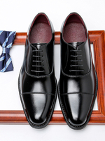 Chaussures habillées pour hommes bout rond en cuir PU Oxford chaussures de mariage de fête de bal