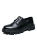 Chaussures habillées pour hommes Bout rond moderne à lacets en cuir PU