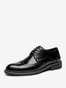 Chaussures habillées pour hommes chaussures de mariage à bout carré en cuir Brouges