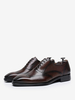 Chaussures habillées pour hommes chaussures de mariage formelles à bout carré en cuir de vachette Brogue Derby