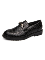 Chaussures habillées pour hommes Chaussures élégantes en cuir PU à bout rond et sangle de moine