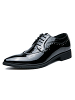 Chaussures habillées pour hommes de qualité à bout pointu avec sangle réglable en cuir PU
