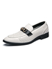 Chaussures habillées pour hommes de qualité à bout rond avec sangle de moine; chaussures en cuir PU