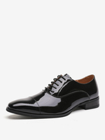 Chaussures habillées pour hommes en cuir PU Derby Prom Party Chaussures de mariage