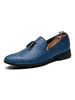 Chaussures habillées pour hommes fantastiques bout pointu à lacets en cuir PU Oxfords bleus
