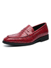 Chaussures habillées pour hommes élégantes bout rond sangle de moine sans lacet en cuir PU