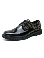 Chaussures Habillées Pour Hommes Élégantes Bout Rond Sangle Réglable En Cuir PU