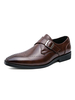 Chaussures Habillées pour Hommes Mode Bout Carré Sangle Réglable en Cuir PU