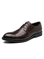 Chaussures Habillées Pour Hommes Mode Bout Pointu Boucle Sangle Réglable En Cuir PU