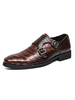 Chaussures Habillées Pour Hommes Mode Bout Rond Monk Strap Slip-On Cuir PU
