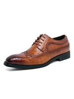 Chaussures Habillées pour Hommes Mode Bout Rond Sangle Réglable en Cuir PU