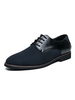 Chaussures habillées pour hommes modernes à bout pointu sangle réglable en cuir PU chaussures de costume bleu