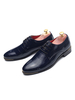Chaussures habillées pour hommes modernes à bout pointu sangle réglable en cuir PU chaussures de costume bleu