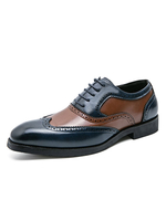 Chaussures Habillées Pour Hommes Modernes Bout Carré Sangle Ajustable Cuir PU