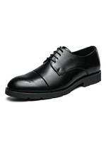 Chaussures habillées pour hommes modernes bout pointu à lacets chaussures décontractées en cuir PU