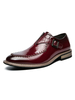 Chaussures habillées pour hommes modernes bout pointu à lacets chaussures décontractées en cuir PU
