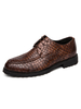 Chaussures habillées pour hommes modernes bout rond détails en métal sangle réglable en cuir PU chaussures de costume marron