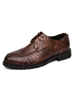 Chaussures habillées pour hommes modernes bout rond détails en métal sangle réglable en cuir PU chaussures de costume marron