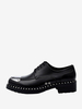 Chaussures habillées pour hommes pour soirée modernes à bout rond en cuir de vachette avec rivets