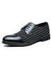 Chaussures habillées pour hommes Round Toe Bracelet Réglable PU Cuir Noir Suit de lacets Noir Chaussures