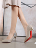 Chaussures haute talon talon chaussures blonde pointu tre-talon talon strass chaussures de soirée