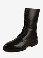 Chaussures Homme Bottes de Travail Bottines Cuir de Vachette Chic Noir Lacet
