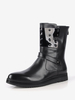 Chaussures Homme Bottes de Travail Bottines Cuir de Vachette Chic Noir Verni