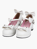 Chaussures lolita belles blanc à talons épais Déguisements Halloween