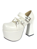 Chaussures lolita belles blanches de Synthétique à bout amande et talons épais Déguisements Halloween