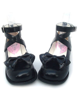 Chaussures lolita belles en Synthétique avec bracelets et noeud Déguisements Halloween