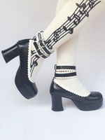 Chaussures lolita belles en Synthétique noir plate-forme Déguisements Halloween